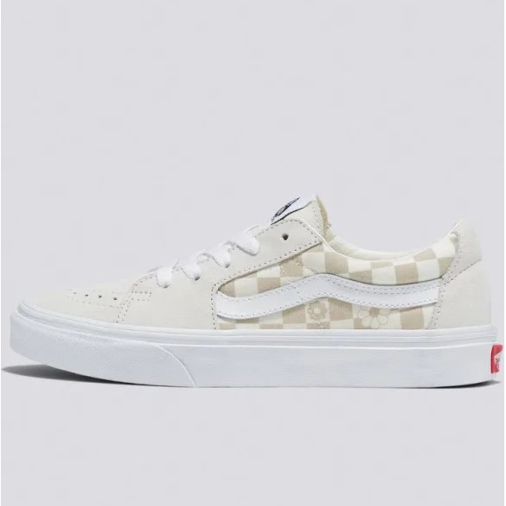 Vans‎ Sk8 floral check marshmallow low top sneakers unisex sizing women’s size 7